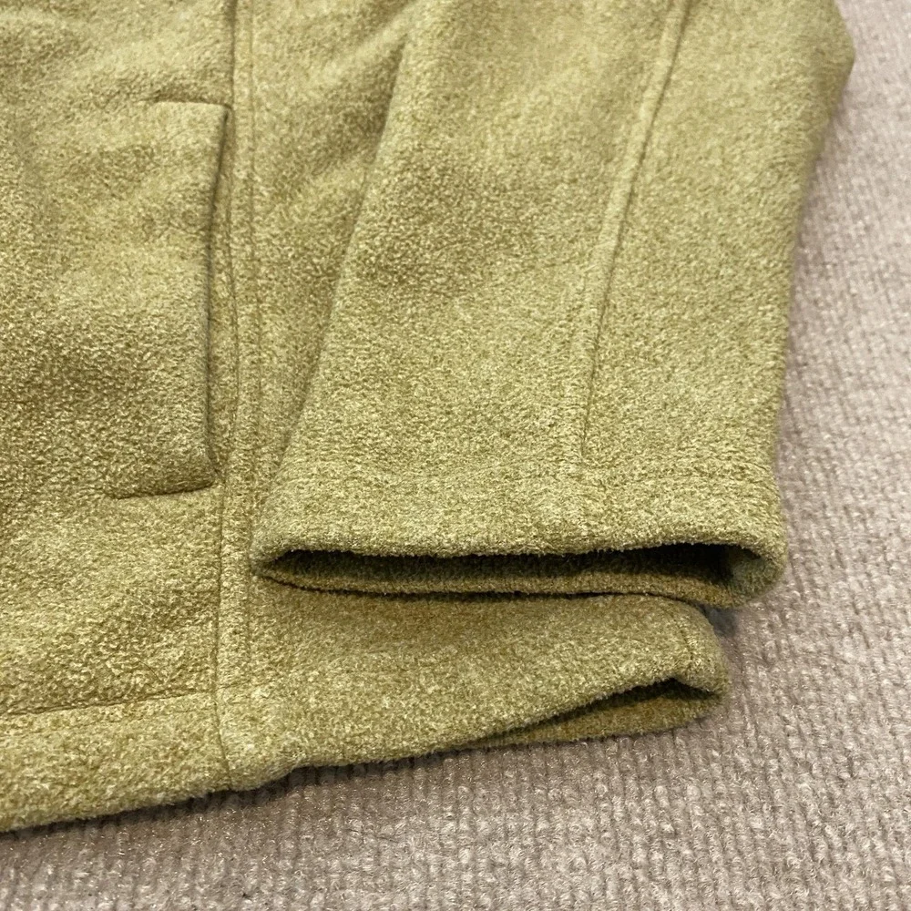 The North Face Jacket Mens Large Green Fleece Full‎ Zip Windbreaker Outdoor